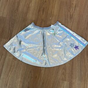 New 365 girls metallic silver sequin skirt size 8